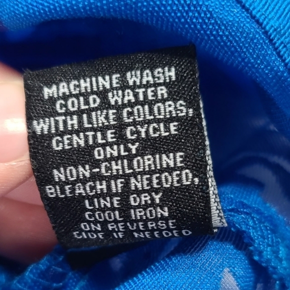 Linear Women's Blue Sheer Floral Long Sleeve Button Up Blouse Size XL - Picture 8 of 10